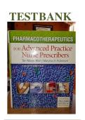 Test Bank for Pharmacotherapeutics for Advanced Practice Nurse Prescribers&comma; 4th Edition &vert; 1&comma;000&plus; Q&A with Rationales &vert; Pass Your NP Prescribing Exam