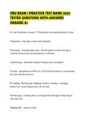 CRU EXAM 1 PRACTICE TEST BANK 2026 TESTED QUESTIONS WITH ANSWERS GRADED A&plus;