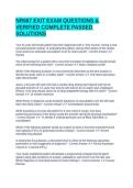 NR667 EXIT EXAM QUESTIONS & VERIFIED COMPLETE PASSED SOLUTIONS