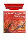 Gerontological Nursing 10th Edition - Eliopoulos Test Bank &vert; In-Depth Questions&comma; Answers & Exam Prep for Nursing Students