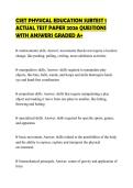 CSET PHYSICAL EDUCATION SUBTEST 1 ACTUAL TEST PAPER 2026 QUESTIONS WITH ANSWERS GRADED A&plus;