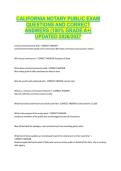 CALIFORNIA NOTARY PUBLIC EXAM  QUESTIONS AND CORRECT  ANSWERS &lpar;100&percnt; GRADE A&plus;&rpar;  UPDATED 2026&sol;2027