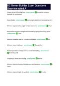 BC Owner Builder Exam Questions Overview rated A