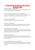 7a Pest Exam Questions with Correct Answers 2026