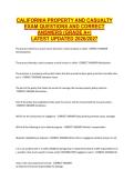 CALIFORNIA PROPERTY AND CASUALTY  EXAM QUESTIONS AND CORRECT  ANSWERS &lpar;GRADE A&plus;&rpar;   LATEST UPDATED 2026&sol;2027 