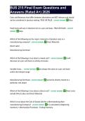 BUS 215 Final Exam Questions and Answers &lpar;Rated A&plus;&rpar; 2026