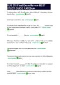 BUS 215 Final Exam Review BEST STUDY GUIDE RATED A&plus;