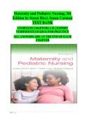Maternity and Pediatric Nursing &lpar;5th Edition&rpar;&comma; Susan Ricci & Susan Carman &ndash; Complete Test Bank with Verified Exam Questions and Answers