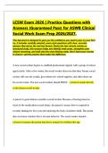 LCSW Exam 2026 &vert; Practice Questions with Answers &lpar;Guaranteed Pass&rpar; for ASWB Clinical Social Work Exam Prep 2026&sol;2027&period;