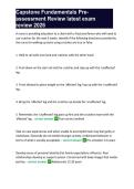 Capstone Fundamentals Pre-assessment Review latest exam review 2026