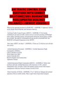 AIR TRAFFIC CONTROL EXAM  QUESTIONS WITH CORRECT  SOLUTIONS&vert;&vert;100&percnt; GUARANTEED  PASS&vert;&vert;UPDATED 2026&sol;2027  SYLLABUS&vert;&vert;<<NEWEST VERSION>> 