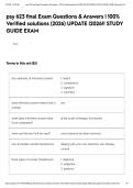 psy 623 final Exam Questions & Answers &vert; 100&percnt; Verified solutions &lpar;2026&rpar; UPDATE &vert;2026&excl;&excl; STUDY GUIDE EXAM