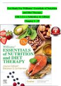 Full Test Bank for Williams' Essentials of Nutrition and Diet Therapy &lpar;13th Edition&rpar; by Eleanor Schlenker and Joyce Gilbert Complete Coverage &lpar;Chapters 1&ndash;25&rpar; Verified Question & Answer Sets Macronutrients &sol; Life Cycle Nutrition &sol; Clinical Diet Ther