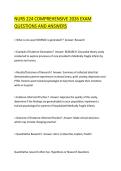 NURS 224 COMPREHENSIVE 2026 EXAM  QUESTIONS AND ANSWERS 