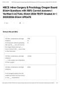 NBCE&colon; Minor Surgery & Proctology Oregon Board EXAM Questions with 100&percnt; Correct Answers &vert; Verified &vert;&vert; ACTUAL EXAM 2026 TEST&excl;&excl; Graded A&plus; &vert; 2025&vert;2026 EXAM UPDATE