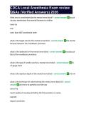CDCA Local Anesthesia Exam review Q&As &lpar;Verified Answers&rpar; 2026