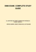 D686 Exam Complete Study Guide &vert; Practice Questions & Answers &lpar;2026 Updated&rpar;