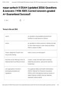 nasar sartech II EXAM &lpar;updated 2026&rpar; Questions & Answers &vert; With 100&percnt; Correct Answers graded A&plus; Guaranteed Success&excl;&excl;