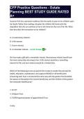 CFP Practice Questions - Estate Planning BEST STUDY GUIDE RATED A&plus;