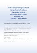NR-283 Pathophysiology Final Comprehensive Exam   2026&sol;2027 &vert; Verified Q&A with Rationales &vert; Chamberlain &vert; Pass Guaranteed - A&plus; Graded