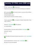 Chemistry 101 Final Exam Practices Study Guide Q&A rated A 2026
