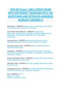 ATR 257 Exam 1&comma;2&3 LATEST EXAM  WITH DIFFERENT VERSIONS WITH 350  QUESTIONS AND DETAILED ANSWERS  ALREADY GRADED A