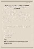 APMA Accredited Portfolio Management Advisor Exam COMPLETE QUESTIONS AND DETAILED SOLUTIONS LATEST UPDATE THIS YEAR-JUST RELEASED