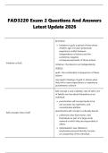 FAD3220 Exam 2 Questions And Answers  Latest Update 2026