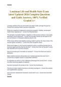 Louisiana Life and Health State Exam  latest Updated 2026 Complete Questions  and Guide Answers&comma; 100&percnt; Verified  Graded A&plus;