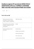 Medical surgical ATI proctored &lpar;2026&rpar; EXAM QUESTIONS AND ALL CORRECT ANSWERS 100&percnt; SOLVED AND GUARANTEED SUCCESS&excl;&excl;