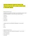 Lead Paint Abatement Supervisor Review&sol; Lead Abatement Supervisor With complete solution RATED A&plus; 2025&sol;2026 Updated