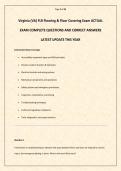 Virginia &lpar;VA&rpar; FLR Flooring & Floor Covering Exam ACTUAL EXAM COMPLETE QUESTIONS AND CORRECT ANSWERS LATEST UPDATE THIS YEAR