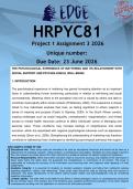 HRPYC81 Assignment 3 Project 1 &lpar;RESEARCH PROPOSAL&rpar; 2026 - DISTINCTION GUARANTEED - The Psychology of Mattering