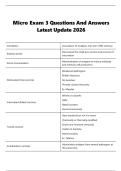Micro Exam 3 Questions And Answers  Latest Update 2026