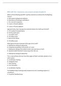 MEA 100 Test 1 Questions and answers already Graded A&plus;   Which of the following was NOT used by scientists as evidence for the Big Bang  Theory&quest;  A&period; Microwave background radiation  B&period; Abundance of hydrogen and helium  C&period; The red shift of galaxies  D&period; Cosm