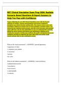 RRT Clinical Simulation Exam Prep 2026&colon; Realistic Scenario-Based Questions & Expert Answers to Help You Pass with Confidence