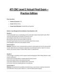 ATI CBC Level 2 Actual Final Exam &ndash; Practice Edition &lpar;2026 Latest Update&rpar; with Verified Answers&comma; Detailed Rationales&comma; and A&plus; Graded Nursing Assessment Study Guide