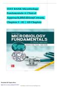 TEST BANK For Microbiology Fundamentals A Clinical Approach&comma; 4th Edition by Marjorie Kelly Cowan &vert; Verified Chapters 1 - 22 Updated&comma; Complete Newest Version