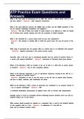 ATP Practice Exam Questions and Answers