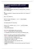 ATP exam questions with correct answers