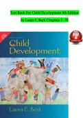 Full Test Bank for Child Development &lpar;9th Edition&rpar; by Laura E&period; Berk Complete Coverage &lpar;Chapters 1&ndash;15&rpar; Verified Question & Answer Sets Cognitive Theories &sol; Genetic Foundations &sol; Language Acquisition &sol; Social-Emotional Development Updated 2026 Version