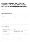 911 Driving Knowledge Test &lpar;2026&rpar; EXAM QUESTIONS AND ALL CORRECT ANSWERS 100&percnt; SOLVED AND GUARANTEED SUCCESS&excl;&excl;