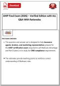 AHIP Final Exam &lpar;2026&rpar; &ndash; New Edition with ALL Q&A With Rationales