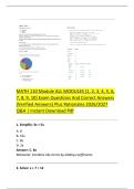 MATH 110 Module ALL MODULES &lpar;1&comma; 2&comma; 3&comma; 4&comma; 5&comma; 6&comma;  7&comma; 8&comma; 9&comma; 10&rpar; Exam Questions And Correct Answers  &lpar;Verified Answers&rpar; Plus Rationales 2026&sol;2027  Q&A &vert; Instant Download Pdf 