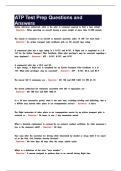 ATP Test Prep Questions and Answers