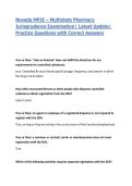Nevada MPJE &ndash; Multistate Pharmacy Jurisprudence Examination&vert; Latest Update&vert; Questions with Correct Answers