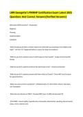 LMR Georgette&rsquo;s PMHNP Certification Exam Latest 2025 Questions And Correct Answers&lpar;Verified Answers&rpar;