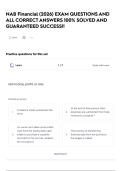 NAB Financial &lpar;2026&rpar; EXAM QUESTIONS AND ALL CORRECT ANSWERS 100&percnt; SOLVED AND GUARANTEED SUCCESS&excl;&excl;
