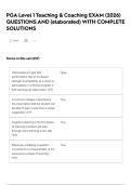 PGA Level 1 Teaching & Coaching EXAM &lpar;2026&rpar; QUESTIONS AND &lpar;elaborated&rpar; WITH COMPLETE SOLUTIONS