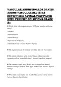 VASCULAR ARDMS BOARDS DAVIES ARDMS VASCULAR REGISTRY REVIEW 2026 ACTUAL TEST PAPER WITH VERIFIED SOLUTIONS GRADE A&plus;